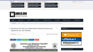 
                            8. Download CLAT 2017 Score Sheet Under Graduate [Common Law ...