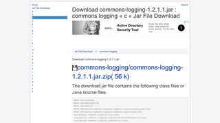
                            2. Download commons-logging-1.2.1.1.jar : commons logging « c « Jar ...