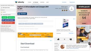 
                            9. Download: Englisch LK Abituraufgaben und Lösungen 2009 bis 2011