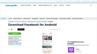 
                            9. Download Facebook (Free) for Android - Tom's Guide