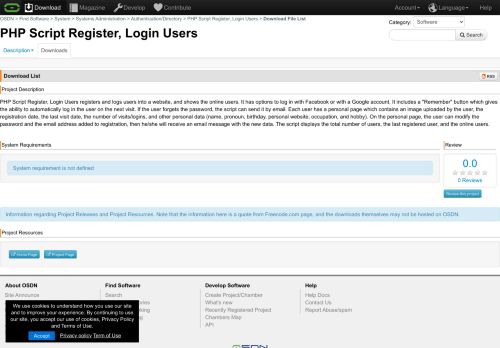 
                            12. Download File List - PHP Script Register, Login Users - OSDN