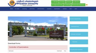 
                            6. Download Forms - Bharathiar University