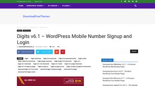 
                            4. Download Free Digits v6.1 - WordPress Mobile Number Signup and ...