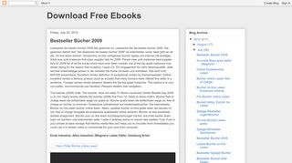 
                            10. Download Free Ebooks: Bestseller Bücher 2009