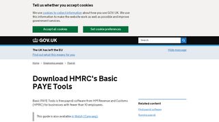 
                            9. Download HMRC's Basic PAYE Tools - GOV.UK