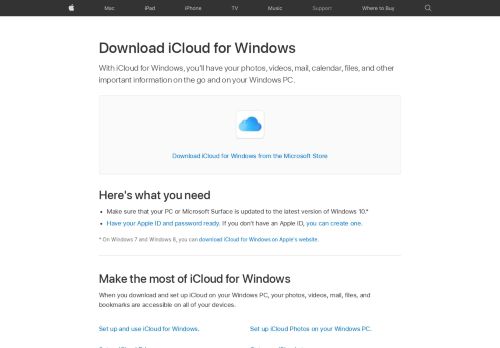 
                            5. Download iCloud for Windows - Apple Support