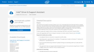 
                            10. Download Intel® Driver & Support Assistant
