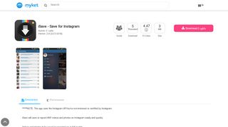 
                            4. Download iSave - Save for Instagram from myket app store