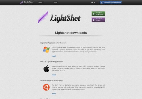 
                            2. Download - Lightshot — screenshot tool for Mac & Win