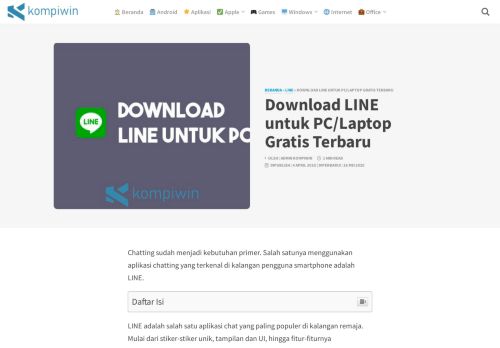 
                            6. Download LINE untuk PC/Laptop Gratis Terbaru | kompiwin