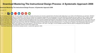 
                            12. Download Mastering The Instructional Design Process: A Systematic ...