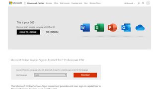 
                            1. Download Microsoft Online Services Sign-In Assistant for IT ...