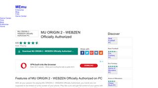 
                            9. Download MU ORIGIN 2 - WEBZEN Officially Authorized on PC with ...