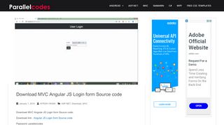 
                            9. Download MVC Angular JS Login form Source code • ParallelCodes