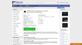 
                            3. Download NVIDIA GeForce Experience 3.12.0.84 for windows ...
