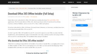 
                            6. Download Office 365 Offline Installer (Full Setup) - Into Windows