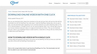 
                            2. Download Online Videos With One Click - RealPlayer and RealTimes ...