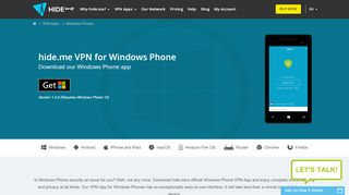 
                            11. Download Our Free VPN App For Windows Phone! | hide.me