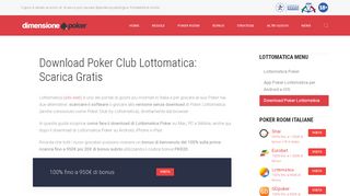 
                            10. Download Poker Club Lottomatica: Scarica con Bonus Esclusivo