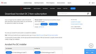 
                            3. Download Pro or Standard versions of Acrobat DC | Non-subscription