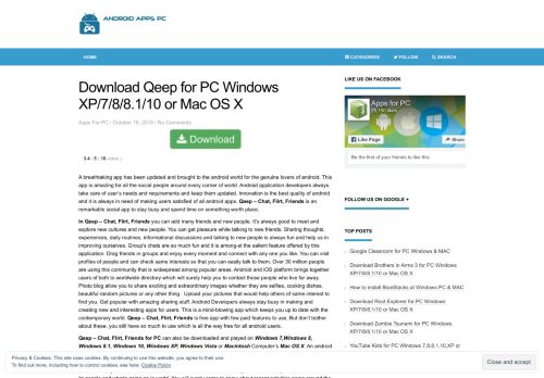 
                            6. Download Qeep for PC Windows XP/7/8/8.1/10 or Mac OS X | Apps for ...