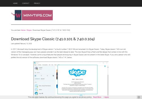 
                            3. Download Skype Classic (7.41.0.101 & 7.40.0.104) - WINYTIPS