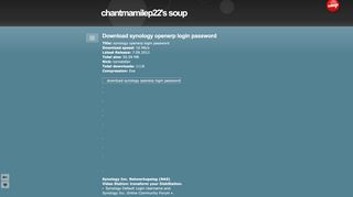 
                            10. Download synology openerp login password - chantmamilep22's soup