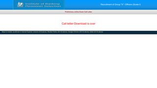 
                            11. Download the Call Letter for RRB Officer Scale-1 - IBPS CWE RRB V ...