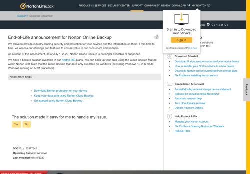 
                            4. Download the files from Norton 360 Online Backup using your Norton ...