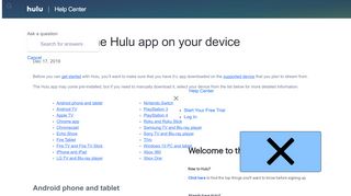 
                            1. Download the Hulu app on your device - Hulu Help
