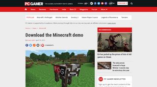 
                            8. Download the Minecraft demo | PC Gamer