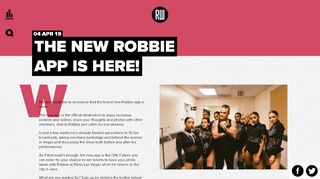 
                            3. Download the Upfront with Robbie Williams app | Robbie Williams