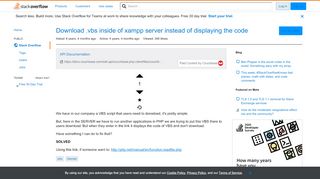 
                            5. Download .vbs inside of xampp server instead of displaying the ...