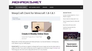 
                            10. Download WeepCraft hacked Client for Minecraft 1.8-1.8.1