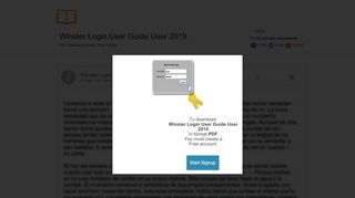 
                            4. Download: Winster Login User Guide User 2019 Read Online at ZCBP ...