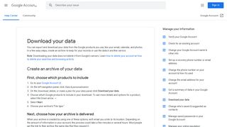 
                            2. Download your data - Google Account Help - Google Support