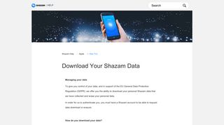 
                            13. Download your Shazam data – Shazam Help