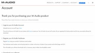
                            2. Download your software. - M-Audio