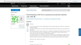 
                            9. Downloading a file from a password protected website with VBA ...