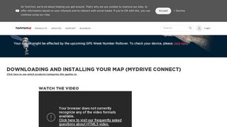 
                            8. Downloading and installing your map (MyDrive Connect) - TomTom