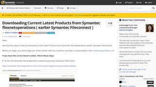 
                            11. Downloading Current Latest Products from Symantec ...