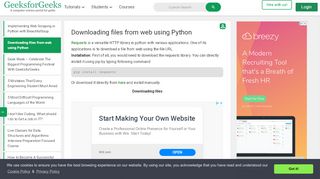 
                            3. Downloading files from web using Python - GeeksforGeeks