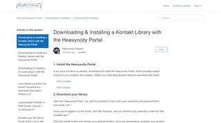 
                            8. Downloading & Installing a Kontakt Library with the Heavyocity Portal ...