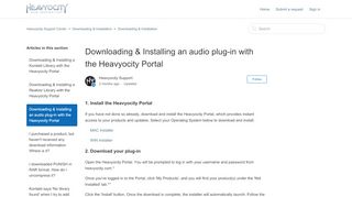 
                            9. Downloading & Installing an audio plug-in with the Heavyocity Portal ...