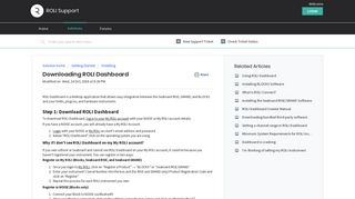 
                            4. Downloading ROLI Dashboard : ROLI Support
