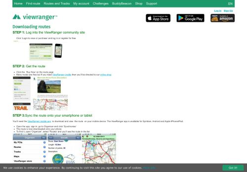 
                            8. Downloading routes - my ViewRanger