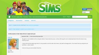 
                            2. Downloading Store Items Without Game Installed — The Sims Forums