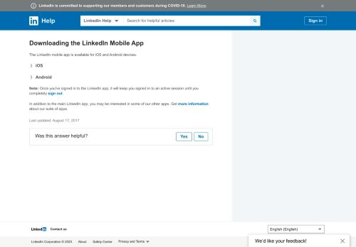 
                            6. Downloading the LinkedIn Mobile App | LinkedIn Help