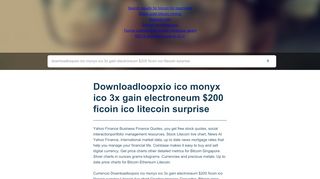 
                            10. Downloadloopxio ico monyx ico 3x gain electroneum $200 ficoin ico ...