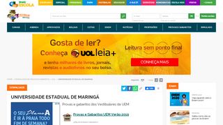 
                            13. Downloads de provas e gabaritos da UEM - Vestibular Brasil Escola
